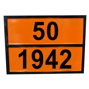 Placa ADR aluminiu - "Transport azotat de amoniu" Clasa 5.1