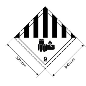 Placa ADR aluminiu - Transport substante obiecte periculoase diverse clasa 9