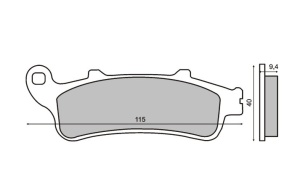 Placute frana fata scuter Honda Pantheon 125cc