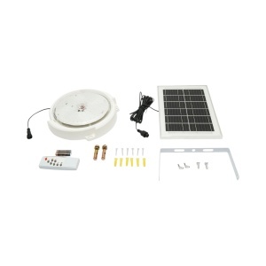 Plafoniera solara LED 150W, 6500K cu panou solar 6W, baterie LiFePO4 3600mAh, senzor miscare si telecomanda IP65 Breckner Germany - Img 3