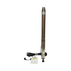 Pompa apa submersibila inox 2.2kW, 220V, D100mm, debit 6 m3/h, inaltime refulare 105m, 15 turbine ceramice, racire pe ulei, panou de control K90QJD2-105/15-2.2 Breckner Germany - Img 2