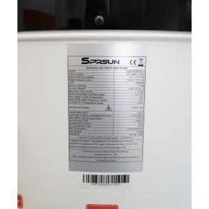 Pompa de caldura 3kW, 220V cu boiler apa calda incorporat 300L, 65°C, R290 SPRSUN - Img 6