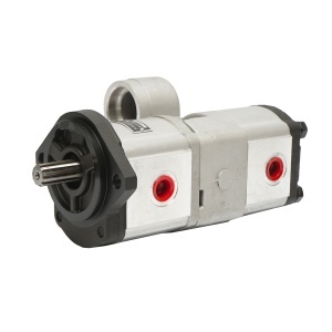 Pompa hidraulica dubla, debit 18+14cm3, sens rotatie spre dreapta pentru Massey Ferguson OEM 3800195M91