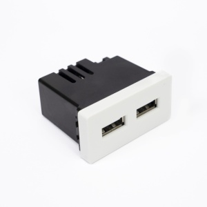 Priza alimentare 2 x USB PNI UB20, 5V 2.4A, max. 12W, modulara, tip F 1/2, montaj incastrat - Img 3