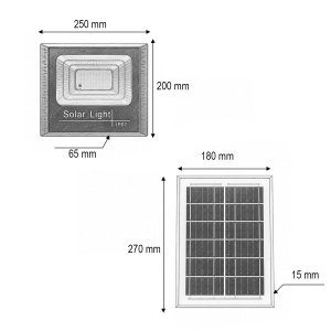 Proiector LED 60W, 6500K cu panou solar 6W, baterie LiFePO4 5000mAh si telecomanda IP67 Breckner Germany - Img 4