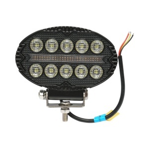 Proiector oval LED cu DRL 9-36V, 22W alb-galben, carcasa aluminiu 140x90x45mm IP68 Breckner Germany