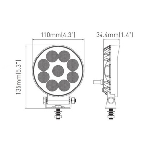 Proiector rotund 9xLED 12/24V - Img 4