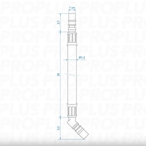 Racord furtun flexibil 25 cm, 45° - Img 4