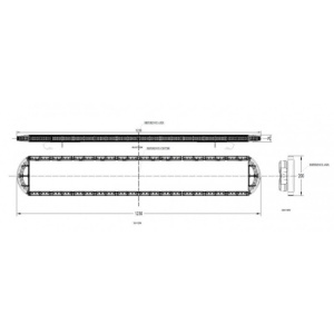 Rampa girofar led 123 cm - cu telecomanda - Img 2