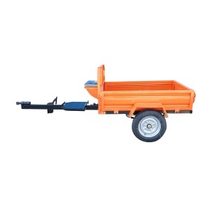 Remorca motocultor basculabila 450kg, bena 1400x1000x300mm, roti 4.00-12 THOR - Img 3