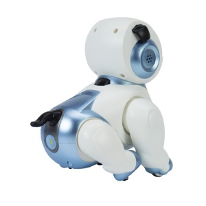 Robot inteligent interactiv Robo Dog, control vocal, butoane tactile, alb-albastru, acumulator inclus 3.7V 350mAh - Img 7