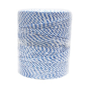 Rola fir alb-albastru fi 3mm insertie metalica 3x0.2mm SS, rezistenta 7.8 Ohm/m, 1000m gard electric Thor - Img 4