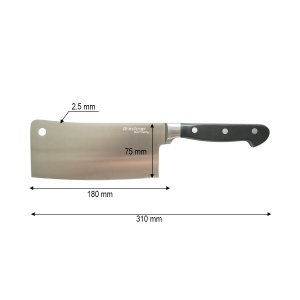 Satar profesional 18cm, lama otel 5Cr15MoV, maner ABS negru Breckner Germany - Img 4