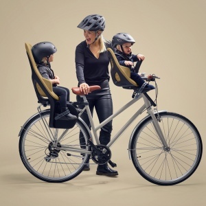 Scaun pentru copii, cu montare pe bicicleta in fata - Thule Yepp 2 Mini Front mounted, Nutria Green - Img 6