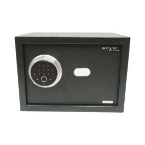 Seif mobila cu amprenta, alarma, inchidere electronica si 2 chei 350x250x250mm Breckner Germany