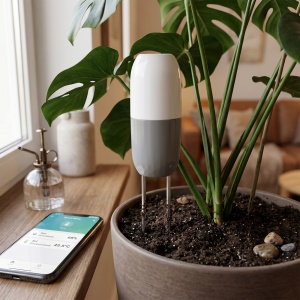 Senzor inteligent de temperatura si umiditate a solului PNI SafeHome PT200S WiFi aplicatie de mobil Tuya Smart