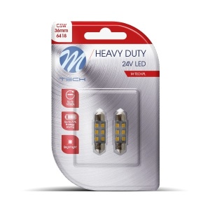 Set 2 becuri LED L928 - C5W 36mm 24V 6xSMD2835 alb