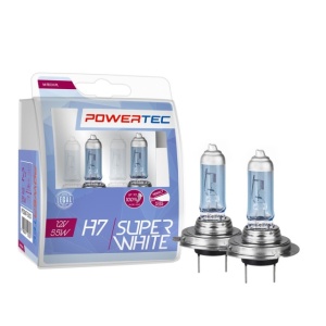 Set 2 becuri Powertec SuperWhite H7 12V