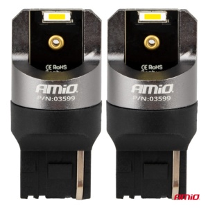 Set 2 buc LED FULL CANBUS W21W 2SMD 7440 ALB 12-24V AMIO - Img 2
