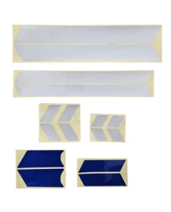 Set 6 stickere reflectorizante trotineta Xiaomi (gri/gri/albastre)
