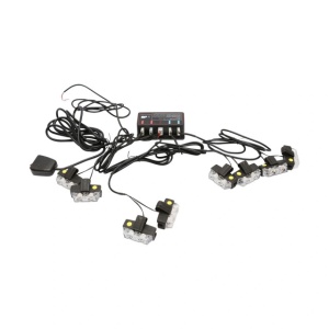Set 8 stroboscoape cu 2 LED-uri, lumina galbena 12V Breckner