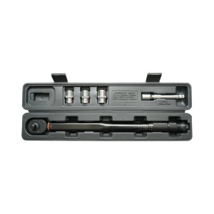 Set cheie dinamometrica 1/2, cuplu strangere 28-210 Nm, 3 tubulare 17-19-21mm, prelungitor 125mm 5 piese Breckner Germany - Img 2