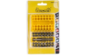 Set de biți de șurubelniță Drel cu suport magnetic CrV, 33 buc. - Img 2