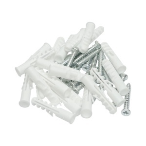 Set diblu universal din plastic alb 10x50mm cu surub 6x45mm 50 buc/set - Img 7