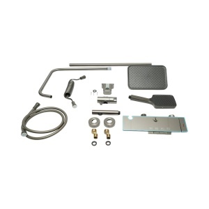 Set dus multifunctional cu termostat, afisaj digital temperatura, 4 functii de curgere a apei, pipa cada, dus dreptunghiular tip ploaie, para de dus, dus bideu, grafit mat, aluminiu - Img 2