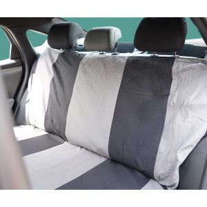 Set huse scaune auto universale gri-negru, material textil 8 piese - Img 7