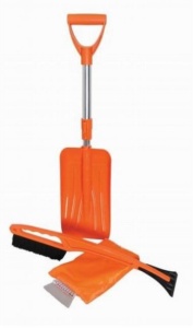 Set iarna 3 in 1, lopata, perie si racleta, cu maner telescopic