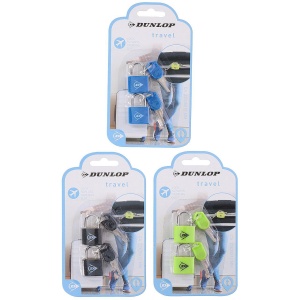 Set lacat travel cu 2 chei 22x35x12mm Dunlop