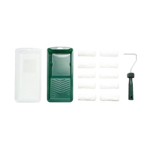 Set mini trafalet cu 10 role microfibra 10cm, maner 2K, tavita vopsea, rezerva tavita 13 piese Breckner Germany