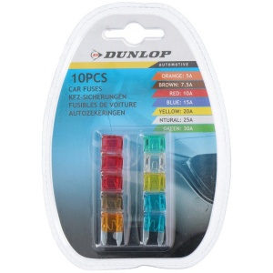 Set siguranta auto mini 10buc DUNLOP