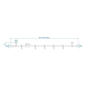 Sina extensibila cu carlige 85-165 cm - Img 5