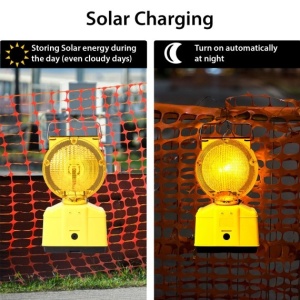 SOLAR BLINK ROAD: Lampa rutiera LED reincarcabila cu panou solar, lumina intermitenta - Img 6