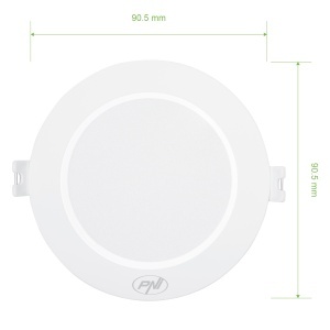Spot LED PNI D-Light CL2503 3W, incastrabil, rotund 9 cm, 6400K, alimentare 230V, 330 lm, alb rece - Img 4