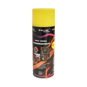 Spray vopsea acrilic termorezistent la 400 grade galben 450ml Breckner Germany