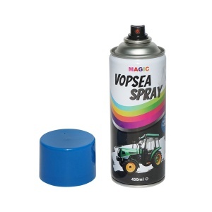 Spray vopsea auto albastru tip New Holland profesionala cu uscare rapida 450ml MAGIC - Img 2