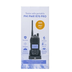 Statie radio portabila PNI PMR R70 PRO 446MHz, 16CH 0.5W, 99 canale programabile PC, tonuri 50 CTCSS si 166 DCS, IP67 - Img 4