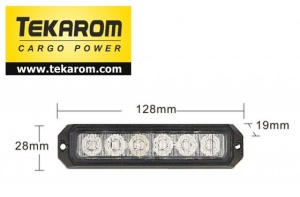 STROBOSCOP 6 led-uri lumina portocalie
