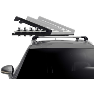 Suport 5 perechi schiuri Thule SnowPack Extender 7325 Negru cu prindere pe bare transversale aluminiu cu profil T - Img 4