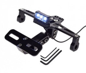 Suport numar inmatriculare moto universal (negru)
