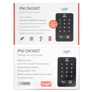Tastatura control acces PNI DK150T cu Wi-Fi, deblocare cu PIN, card RFID si din aplicatia Tuya Smart, IP65, negru - Img 9