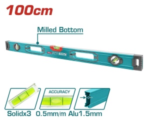 TOTAL - NIVELA CU BULA - 100CM - PRECIZIE 0.5MM (INDUSTRIAL)