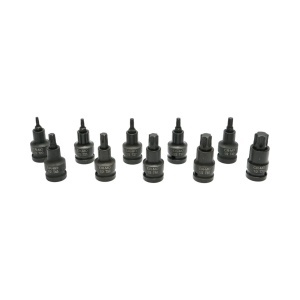 Trusa chei tubulare de impact biti torx scurte T20-T70, patrat 1/2 inch Cr-Mo 10 piese Breckner Germany - Img 3
