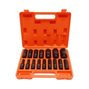 Trusa chei tubulare de impact lungi 10-32mm, patrat 1/2 inch Cr-Mo 16 piese Breckner Germany