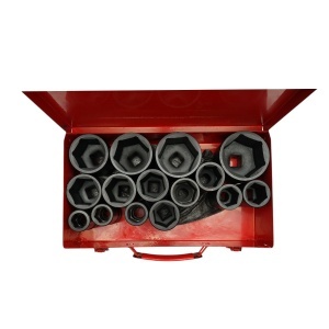 Trusa chei tubulare de impact lungi 22-60mm, patrat 3/4 inch Cr-Mo 15 piese Breckner Germany - Img 3