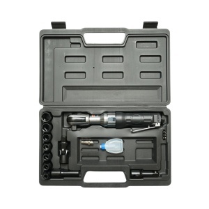 Trusa clichet pneumatic reversibil 1/2 inch si 3/8 inch, cuplu 68Nm, tubulare 8-19mm, turatie 160rpm, presiune 6.3 bar 16 piese Breckner Germany - Img 3