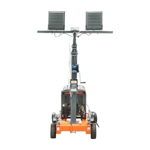Turn de iluminat LED mobil, telescopic 4x200W 4.5KW inaltime 1800-4800mm cu generator diesel - Img 3
